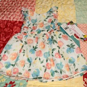 Samara Baby Girls Size 12 months New NWT Easter Spring Summer Ivory Dress